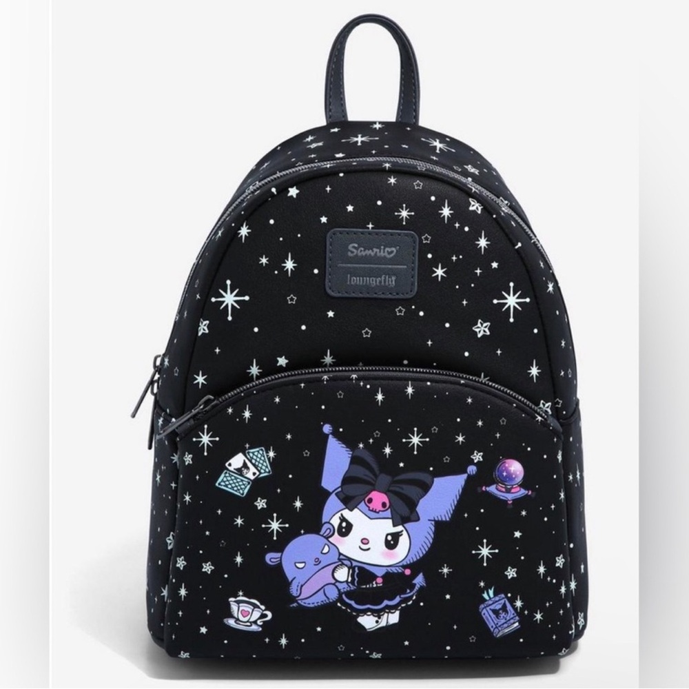 NWT Loungefly Kuromi Crystal Ball Glow-In-The-Dark Mini Backpack